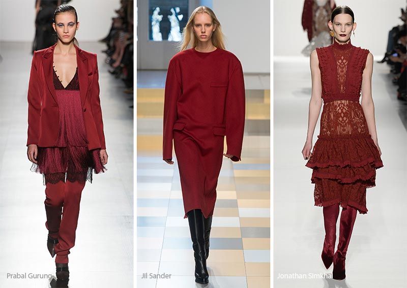 Fall/ Winter 2017-2018 Color Trends: Burgundy