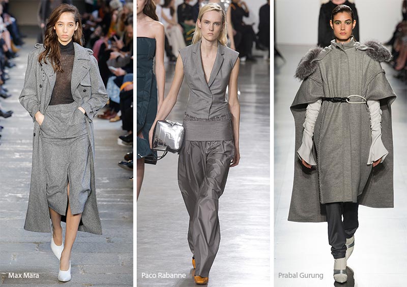 Fall/ Winter 2017-2018 Color Trends: Neutral Gray