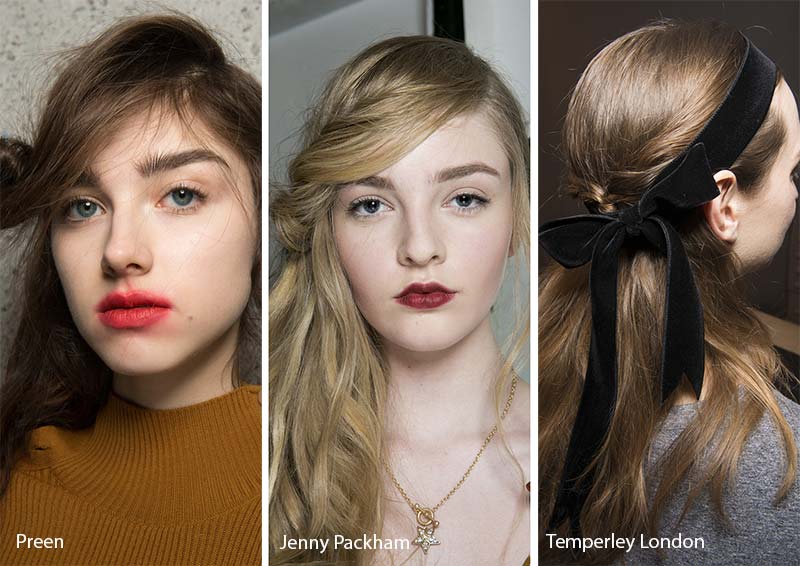 Fall/ Winter 2017-2018 Hairstyle Trends: Semi Updos With Side-Swept Hair