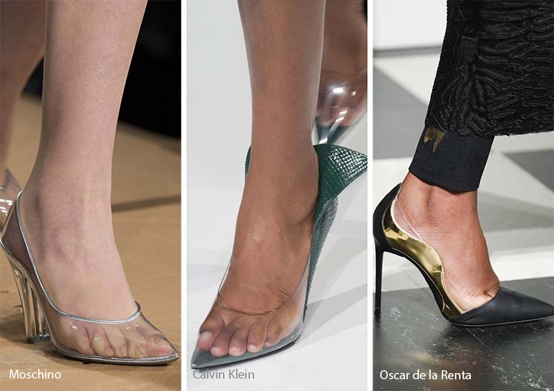 Fall/ Winter 2017-2018 Shoe Trends: Clear Plastic Shoes