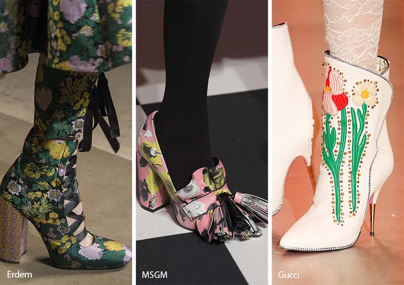 Fall/ Winter 2017-2018 Shoe Trends: Floral Print Shoes & Boots