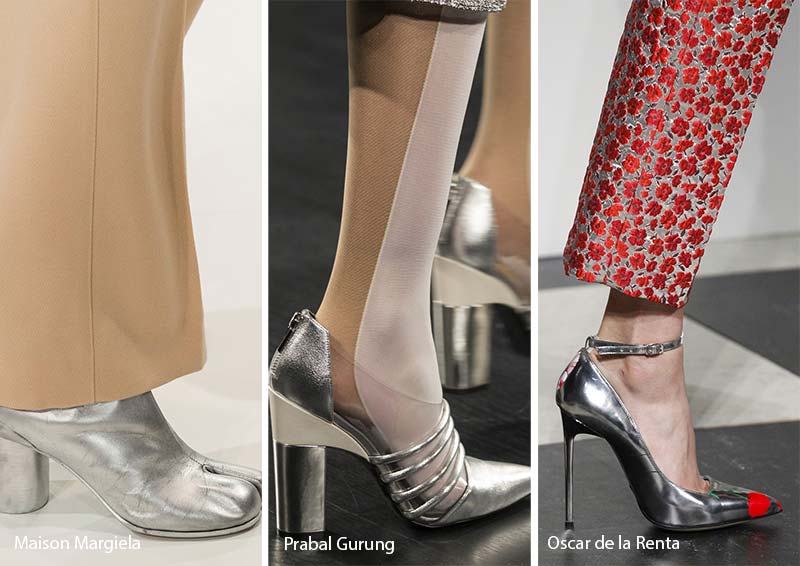 Fall/ Winter 2017-2018 Shoe Trends: Metallic Silver Shoes & Boots