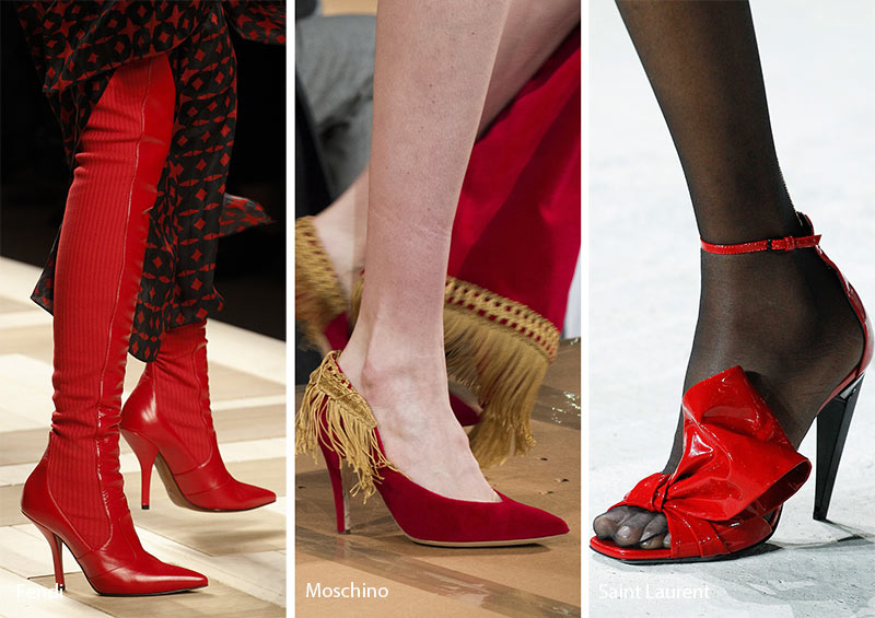 Fall/ Winter 2017-2018 Shoe Trends: Red Shoes & Boots