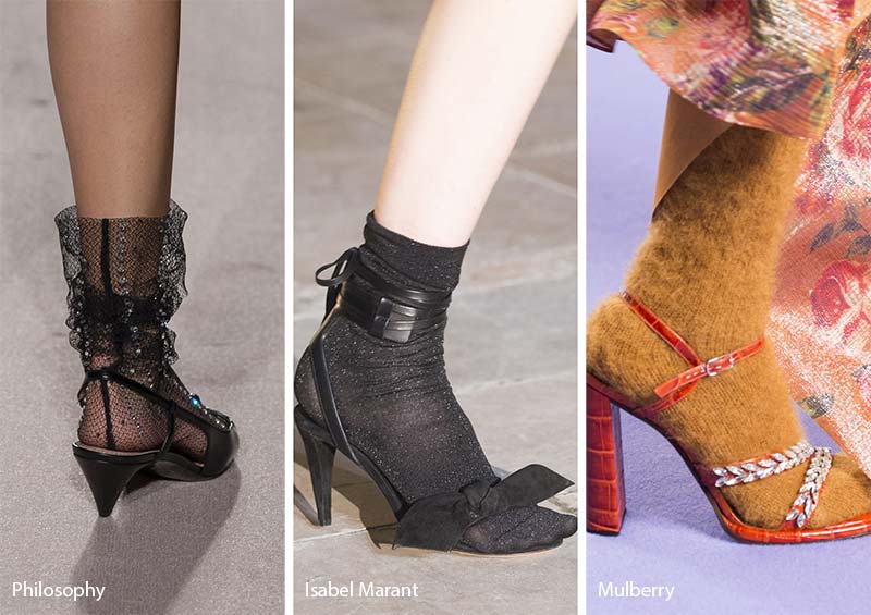 Fall/ Winter 2017-2018 Shoe Trends: Sandals with Socks