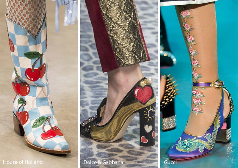 Fall/ Winter 2017-2018 Shoe Trends: Shoes & Boots with Funky Prints and Patterns