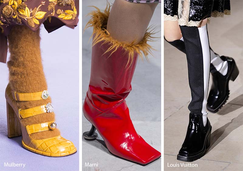 Fall/ Winter 2017-2018 Shoe Trends: Square-Toed Shoes & Boots