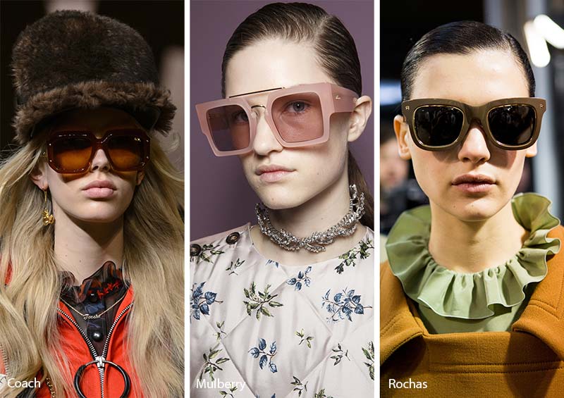 Fall/ Winter 2017-2018 Sunglasses Trends: Oversized Rectangular Sunglasses