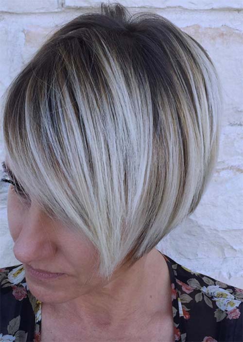 Haircuts & Hairstyles for Women Over 50: High Contrast Ombre Balayage