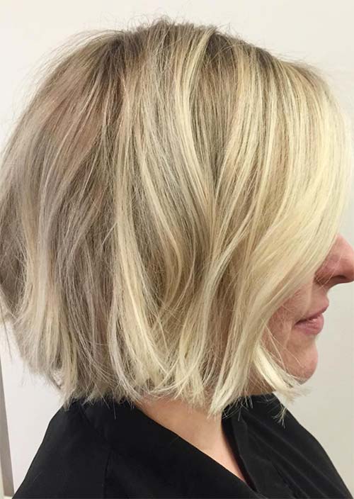 Haircuts & Hairstyles for Women Over 50: Blonde Bob