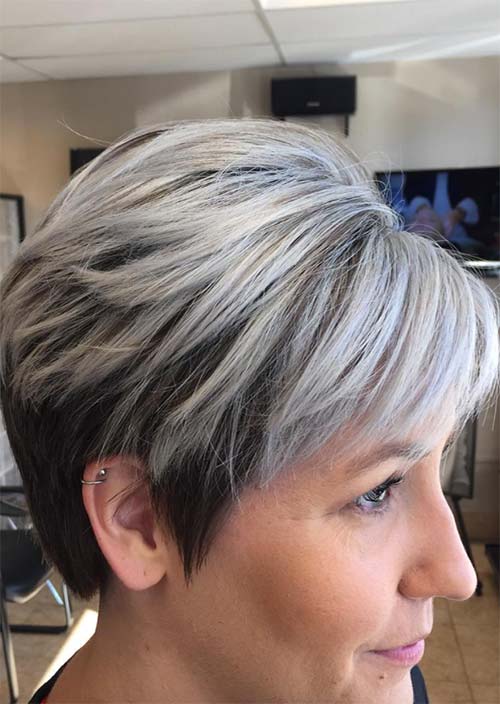 Haircuts & Hairstyles for Women Over 50: Short Grey Hair