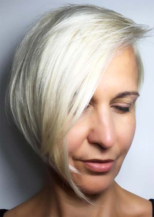 Haircuts & Hairstyles for Women Over 50: Fresh Ice Blonde