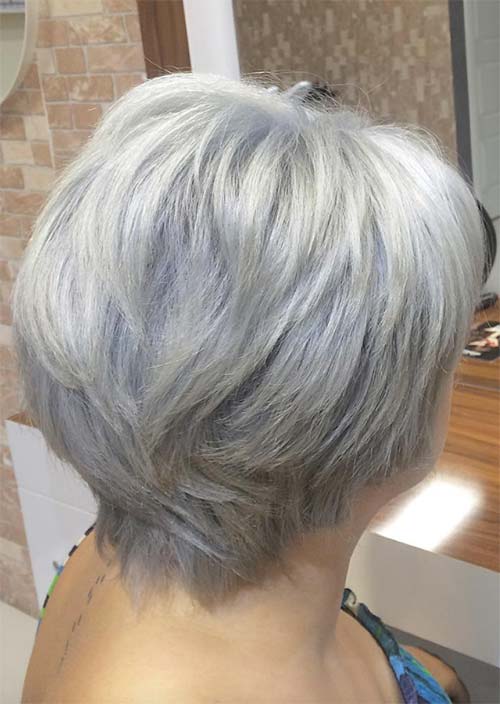 Haircuts & Hairstyles for Women Over 50: Grey Ombre Bob