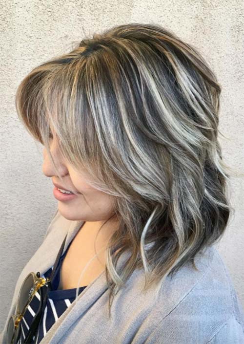 Haircuts & Hairstyles for Women Over 50: Ivy Blonde Layered Lob