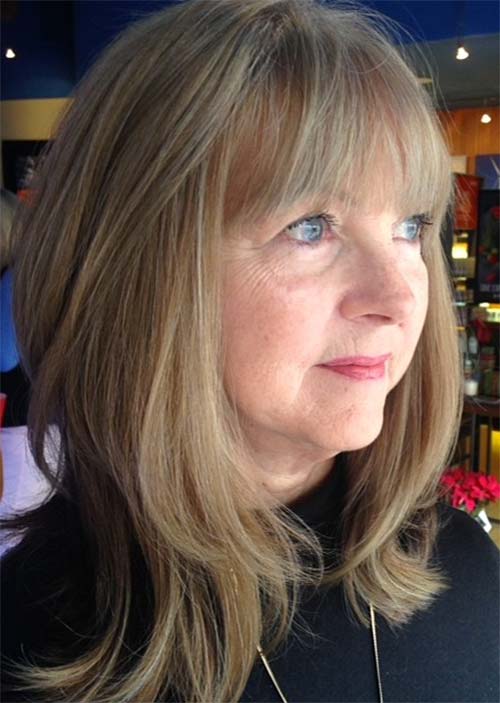 Haircuts & Hairstyles for Women Over 50: Added Grey Highlights