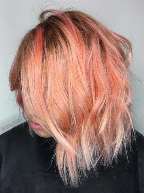 salmon orange hair color