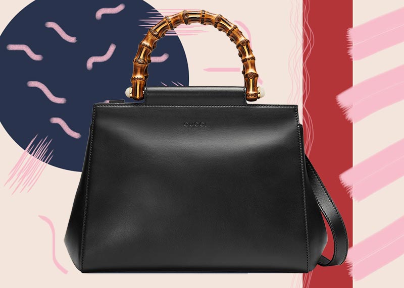 Best Gucci Bags of All Time: Gucci Nymphaea Leather Top Handle Bag