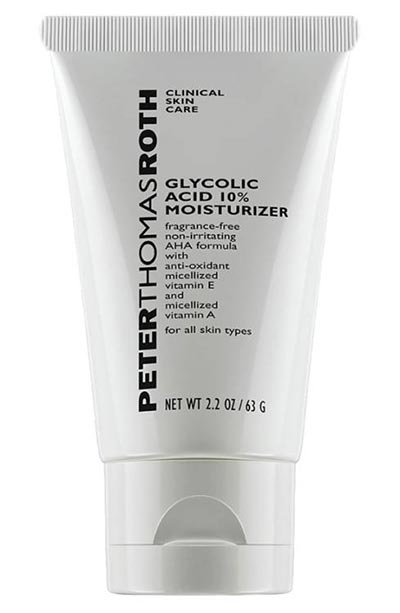 Best Chemical Exfoliators For Normal and Combination Skin: Peter Thomas Roth Glycolic Acid 10% Moisturizer