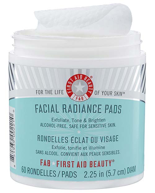 Best Chemical Exfoliators For Sensitive, Dry, and Mature Skin: First Aid Beauty Facial Radiance Pads