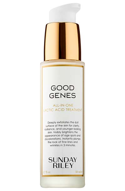 Best Chemical Exfoliators For Sensitive, Dry, and Mature Skin: Sunday Riley Good Genes All in One Lactic Acid Treatment