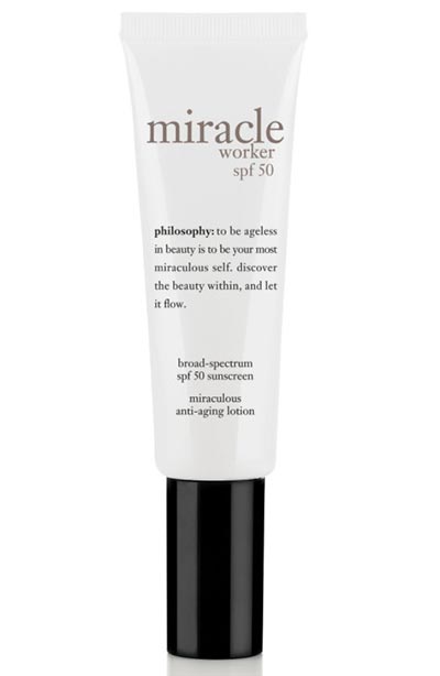 Best Face Moisturizers for Dry Skin: Philosophy Miracle Worker SPF 50 Miraculous Anti-Aging Lotion