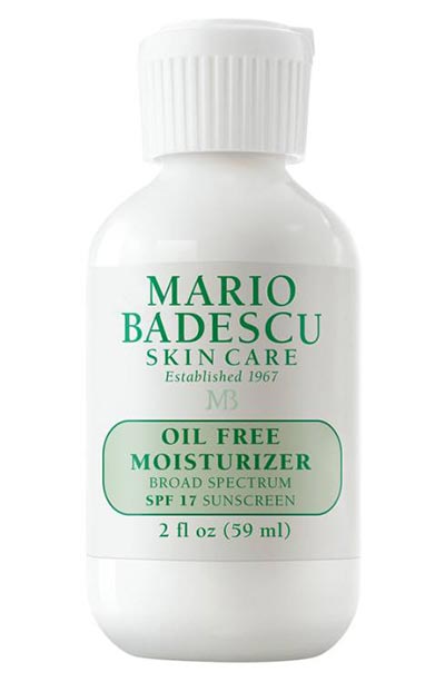 Best Face Moisturizers for Oily Skin: Mario Badescu Oil-Free Moisturizer SPF 17