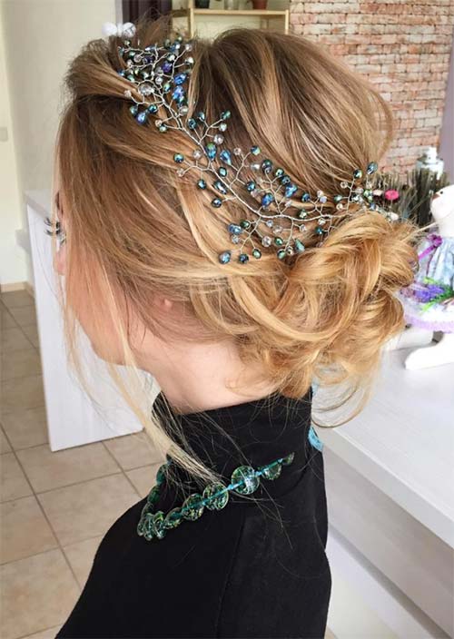 Bridal/ Wedding Updos Hairstyles: Flowy Side Braid