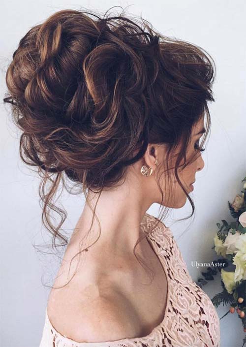 Bridal/ Wedding Updos Hairstyles: Full High Wedding Chignon