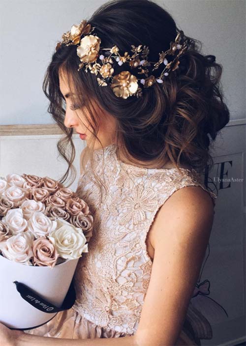 Bridal/ Wedding Updos Hairstyles: Semi Wedding Updo with Hair Wrap