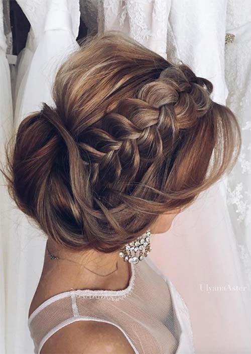 Bridal/ Wedding Updos Hairstyles: Dutch Braid Sweep
