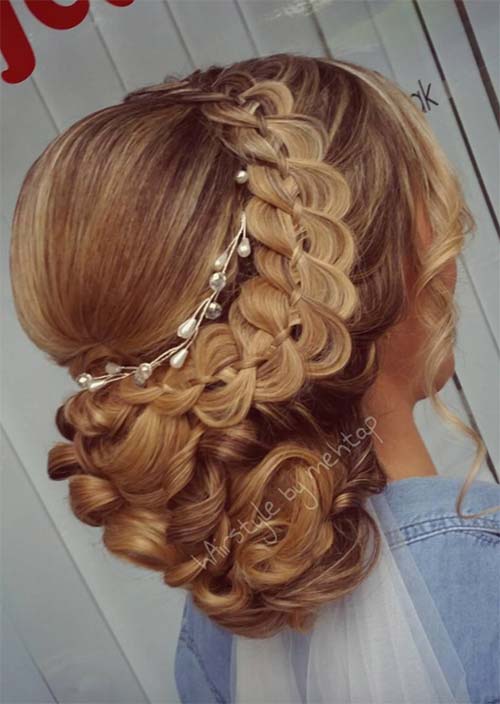 Bridal/ Wedding Updos Hairstyles: Butterfly Braided Bridal Updo