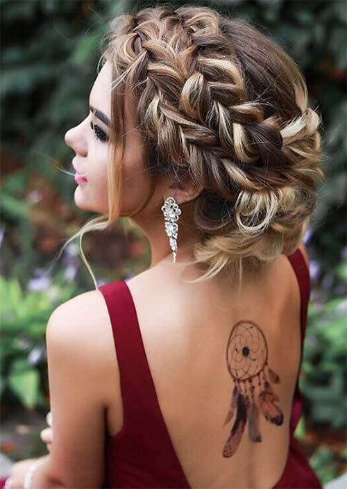 Bridal/ Wedding Updos Hairstyles: Triple Dutch Crown
