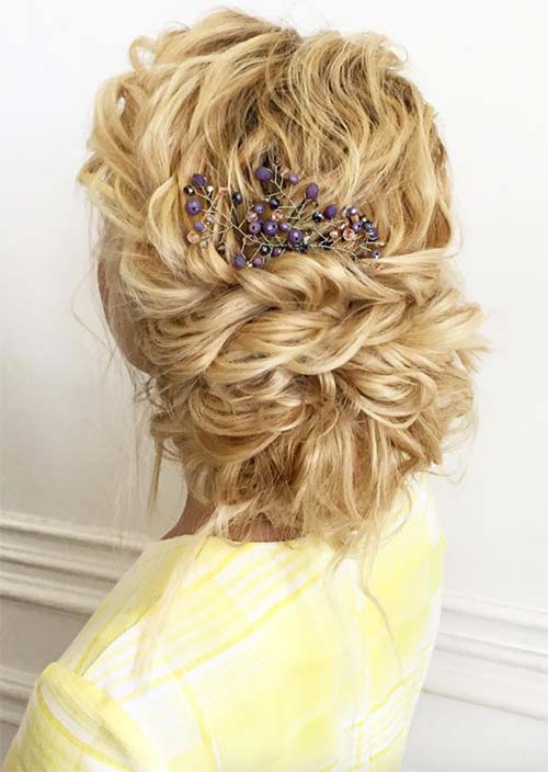 Bridal/ Wedding Updos Hairstyles: Twisted and Textured Wedding Updo
