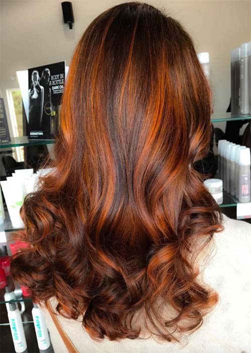 Balayage Hair Trend: Balayage Hair Colors & Balayage Highlights: Ginger & Spice Balayage