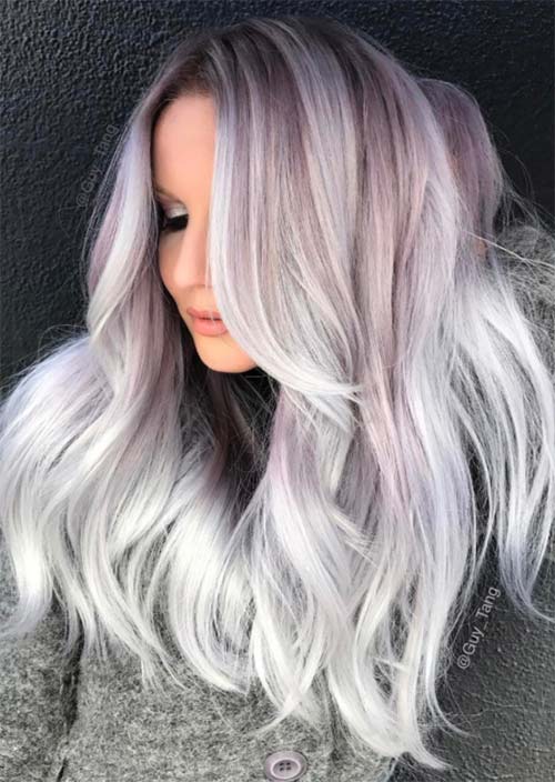 Balayage Hair Trend: Balayage Hair Colors & Balayage Highlights: Lavender Balayage