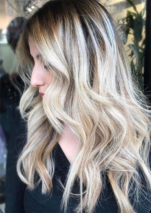 Balayage Hair Trend: Balayage Hair Colors & Balayage Highlights: Blonde Balayage Curls