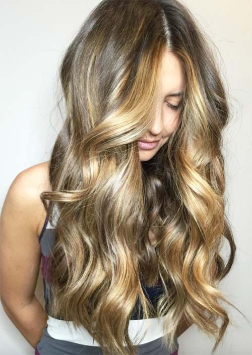 Balayage Hair Trend: Balayage Hair Colors & Balayage Highlights: Melted Gold Balayage