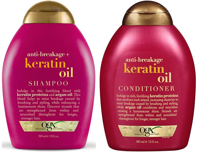 Best Protein Shampoos & Protein Conditioners: OGX Anti-Breakage Keratin Oil Shampoo & Conditioner
