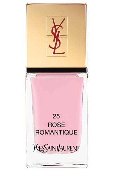 Best Millennial Pink Nail Polishes Colors: YSL La Laque Couture Pink Nail Polish in Rose Romantique