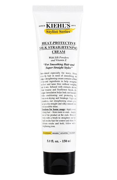 Best Natural Heat Protectants: Kiehl’s Stylist Series Heat Protective Silk Straightening Cream