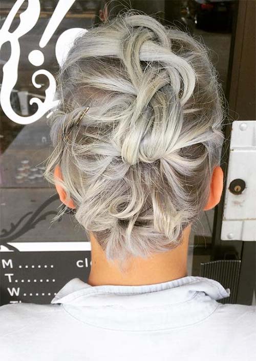 Updos for Short Hair Ideas: Twisted and Braided Short Hair Updo