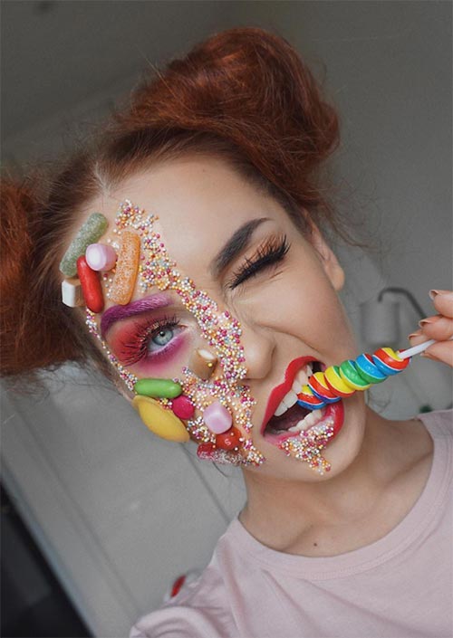 Halloween Makeup Ideas: Candy Girl Makeup for Halloween