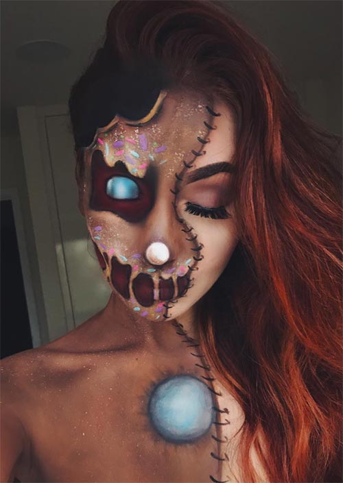 Halloween Makeup Ideas: Gingerbread Girl Makeup for Halloween