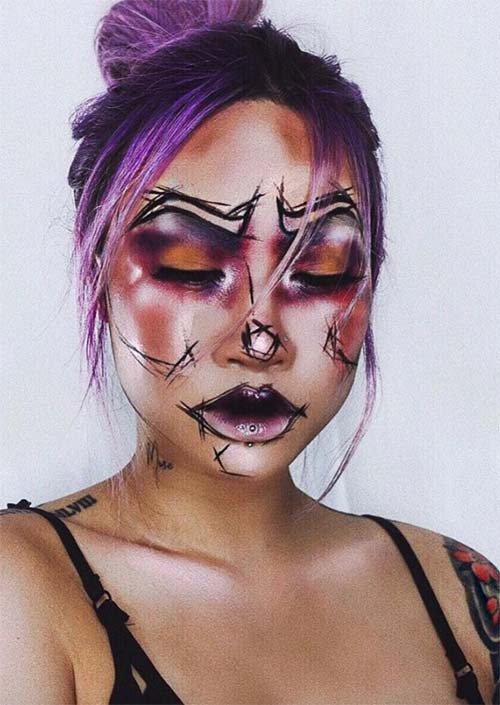 Halloween Makeup Ideas: Sketchy Clown Makeup for Halloween
