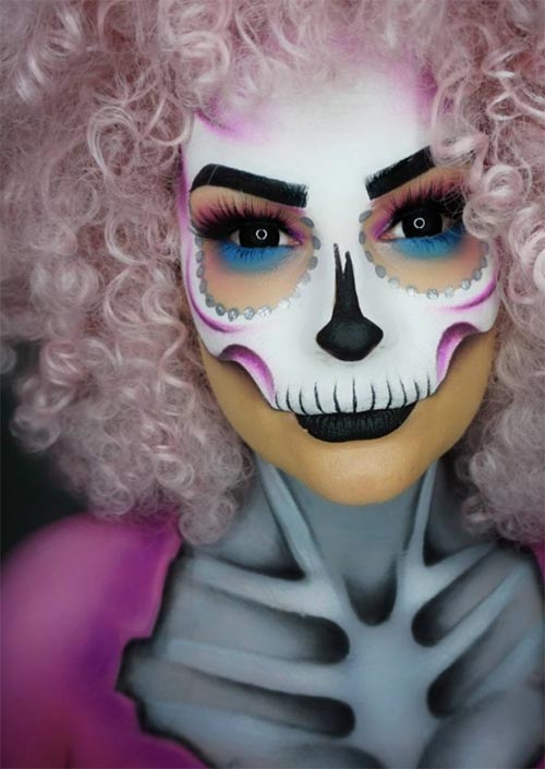 Halloween Makeup Ideas: Skull Girl Makeup for Halloween