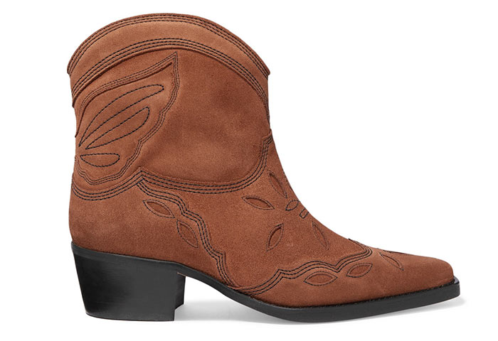 Best Ankle Boots for Women: Ganni Low Texas Ankle Boots