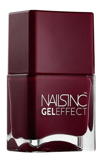 Best Burgundy Nail Polishes for Fall: Nails Inc. Gel Effect Nail Lacquer in Kensington High Street