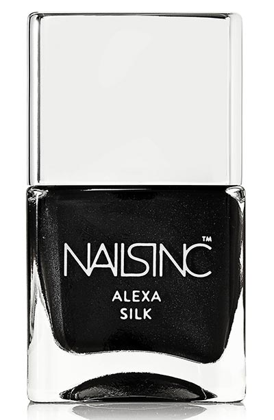 Best Black Nail Polishes: Nails Inc Black Nail Polish in Alexa Silk