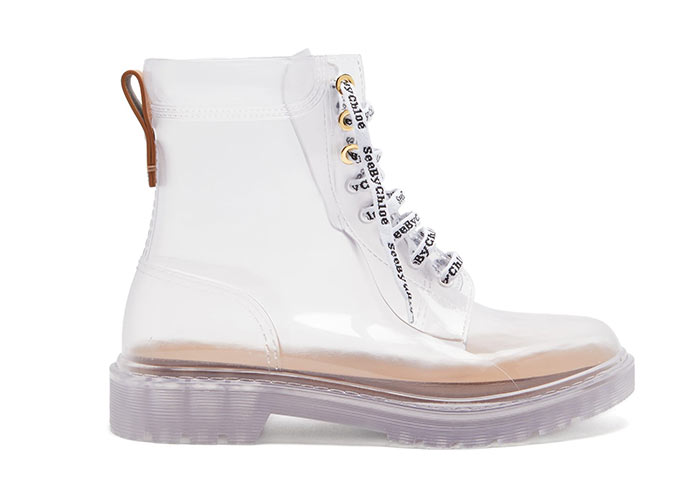 Best Combat Boots for Women: See By Chloe Laced PVC Military Boots
