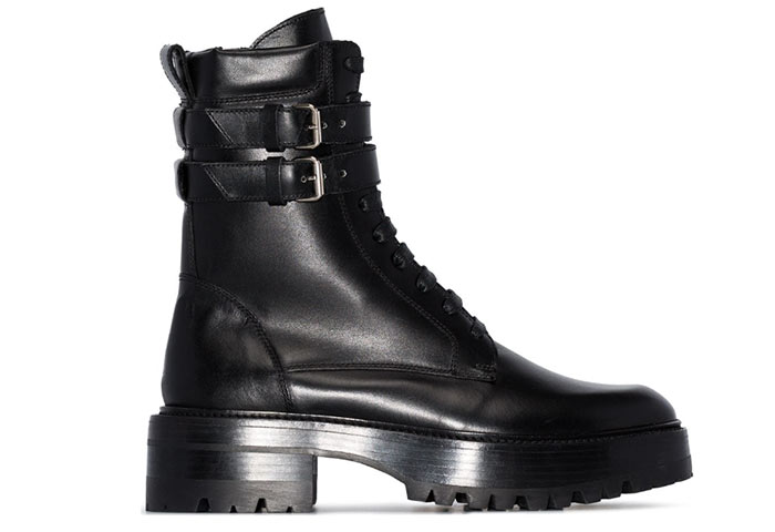 Best Combat Boots for Women: Amiri Double Buckle Military Boots