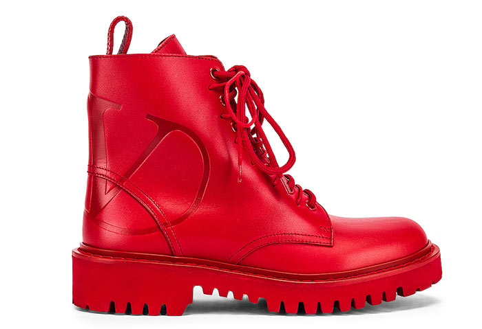 Best Combat Boots for Women: Valentino V Logo Military Boots